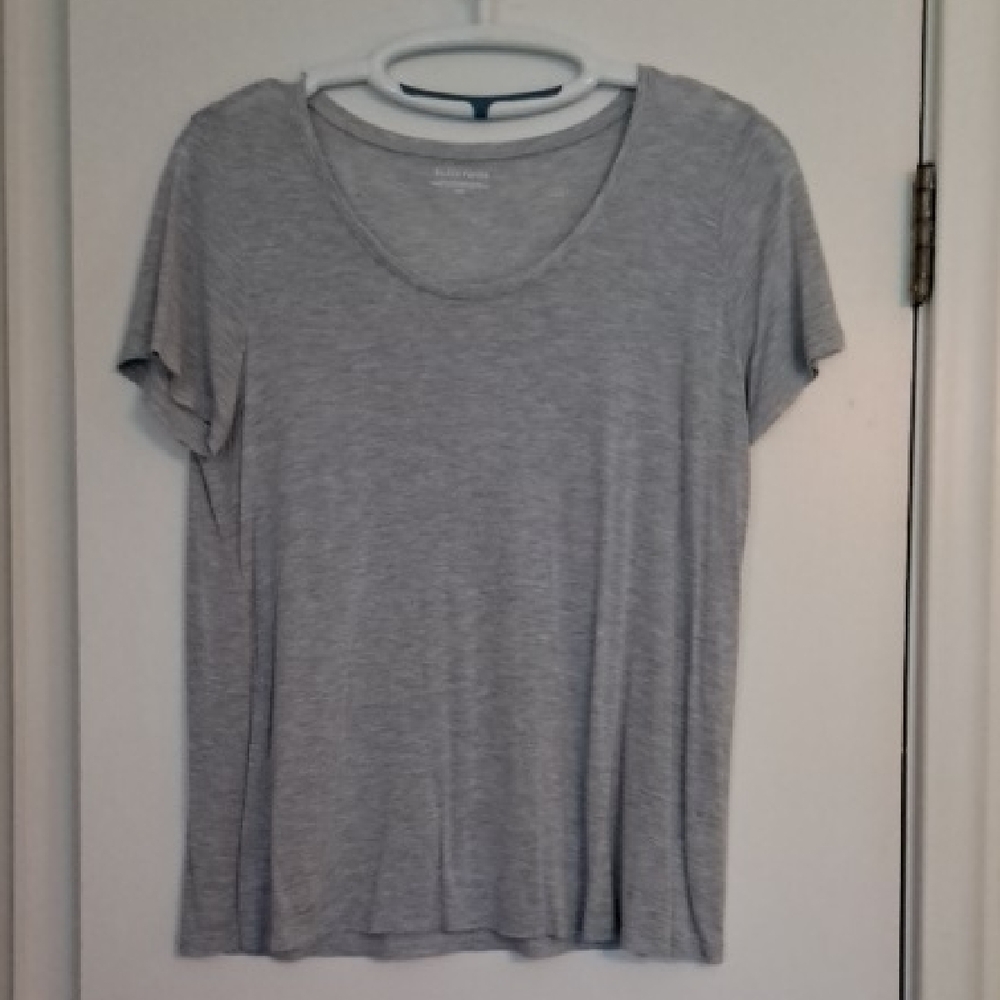Eileen Fisher Gray Relaxed Short Sleeve T-Shirt